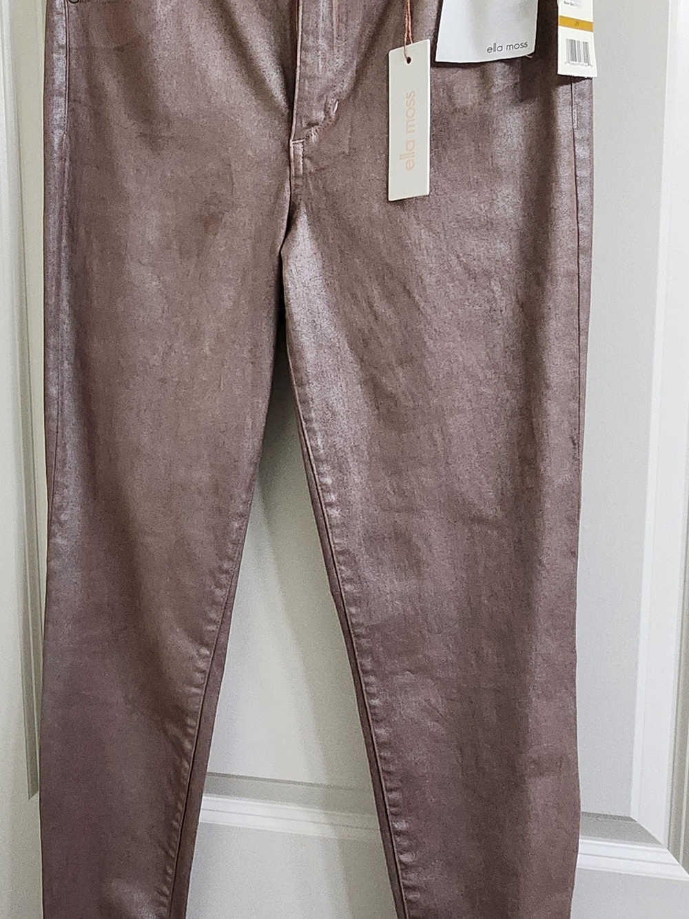Ella Moss Metallic Mauve Skinny Jeans